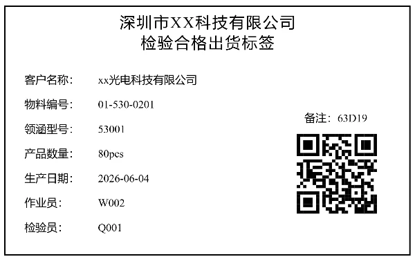 检验合格出货