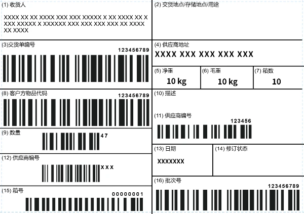 外贸交货单标签
